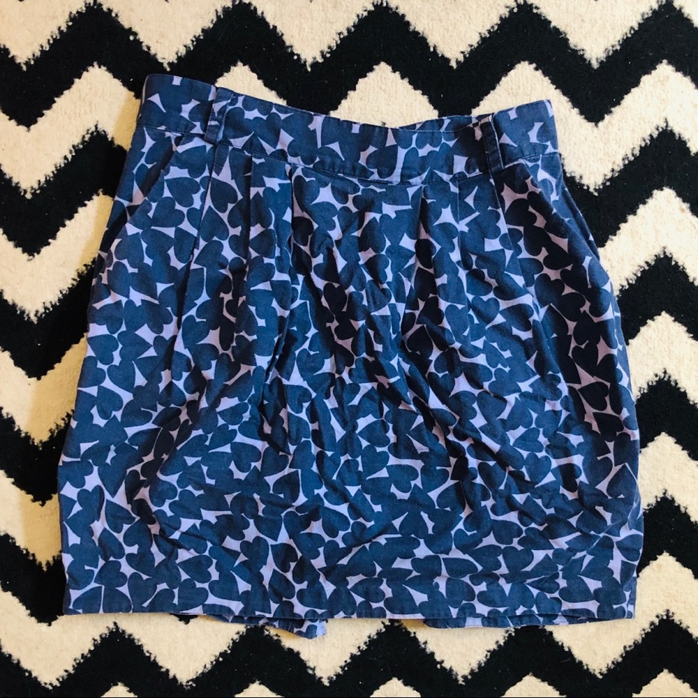 Heart print button-back mini skirt from H&M!